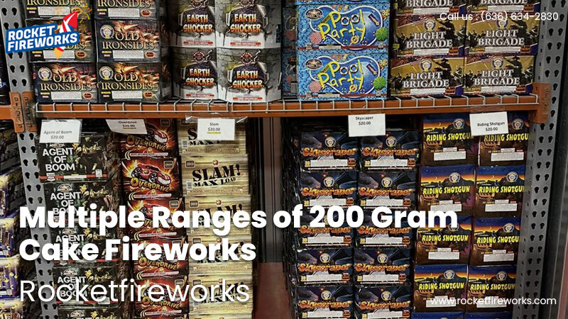 Multiple Ranges of 200 Gram Cake Fireworks – Rocket Fireworks
