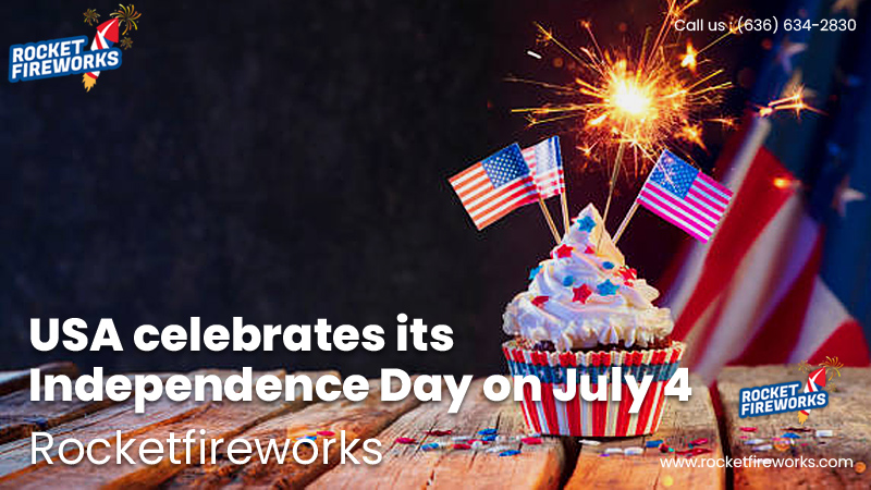 USA celebrates its Independence Day on July 4 with Rocket Fireworks