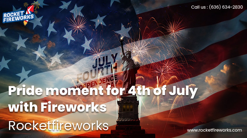 Pride moment for 4th of July with Fireworks
